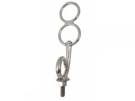 Gancho sillín con doble anilla inox.